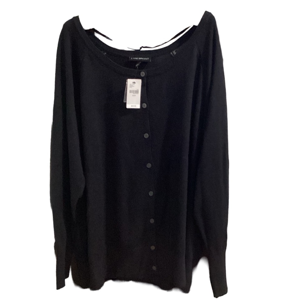 🪷 NWT Lane Bryant Black Button Down Sweater Size 22/24